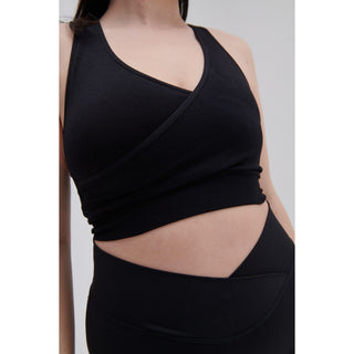 Disora Disora Black Wrap Around Seamless Sports Bra