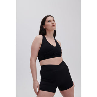 Disora Disora Black Wrap Around Seamless Sports Bra