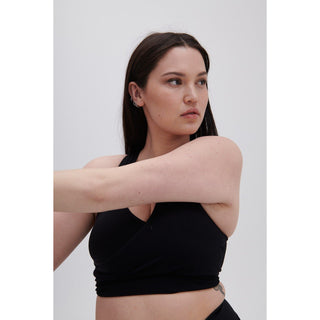 Disora Disora Black Wrap Around Seamless Sports Bra