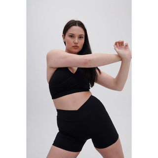 Disora Disora Black Wrap Around Seamless Sports Bra