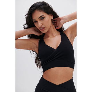 Disora Disora Black Wrap Around Seamless Sports Bra