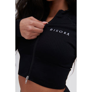 Disora Disora Black Zip Longsleeve Seamless Jacket