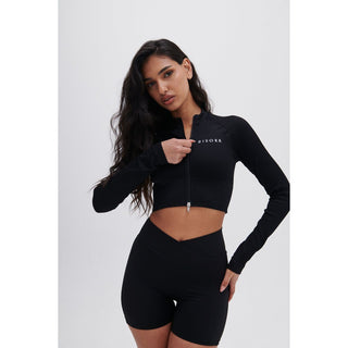 Disora Disora Black Zip Longsleeve Seamless Jacket
