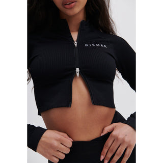 Disora Disora Black Zip Longsleeve Seamless Jacket