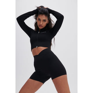 Disora Disora Black Zip Longsleeve Seamless Jacket