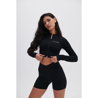 Disora Disora Black Zip Longsleeve Seamless Jacket