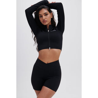 Disora Disora Black Zip Longsleeve Seamless Jacket