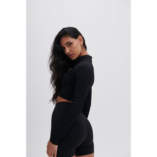 Disora Disora Black Zip Longsleeve Seamless Jacket