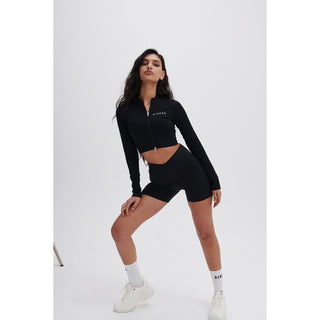 Disora Disora Black Zip Longsleeve Seamless Jacket