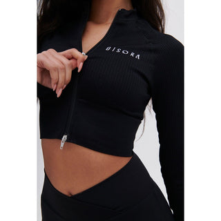 Disora Disora Black Zip Longsleeve Seamless Jacket