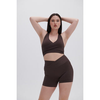 Disora Disora Chocolate V Waist Ruched Seamless Shorts
