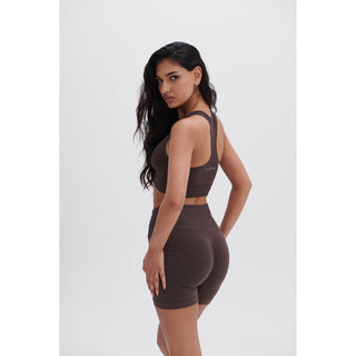 Disora Disora Chocolate V Waist Ruched Seamless Shorts