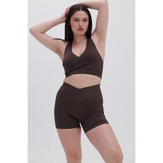 Disora Disora Chocolate V Waist Ruched Seamless Shorts