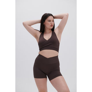 Disora Disora Chocolate Wrap Around Seamless Sports Bra