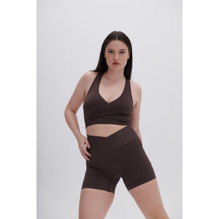 Disora Disora Chocolate Wrap Around Seamless Sports Bra