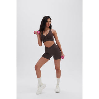 Disora Disora Chocolate Wrap Around Seamless Sports Bra