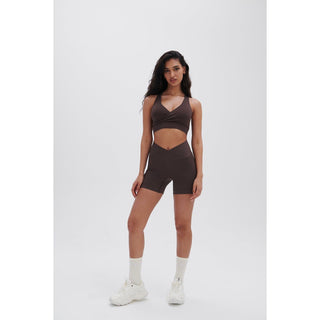 Disora Disora Chocolate Wrap Around Seamless Sports Bra