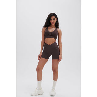 Disora Disora Chocolate Wrap Around Seamless Sports Bra