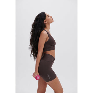 Disora Disora Chocolate Wrap Around Seamless Sports Bra