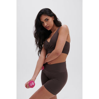 Disora Disora Chocolate Wrap Around Seamless Sports Bra