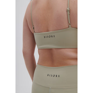 Disora Disora Sage Green Ruched Sports Bra