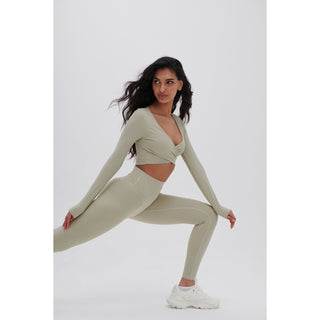 Disora Disora Sage Green Wrap Long Sleeve