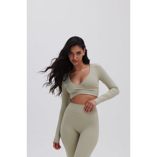 Disora Disora Sage Green Wrap Long Sleeve
