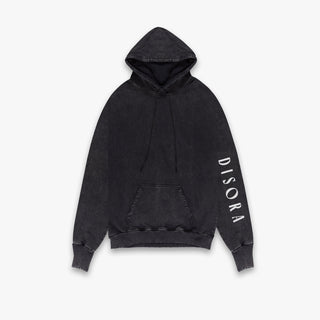 Disora Disora Arm Logo Puff Print Hoodie - Washed Black