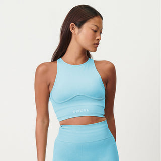 Disora Disora High Neck Sports Bra - Azure Blue