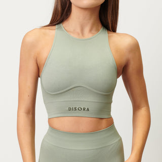 Disora Disora High Neck Sports Bra - Pistachio Green