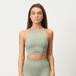 Disora Disora High Neck Sports Bra - Pistachio Green