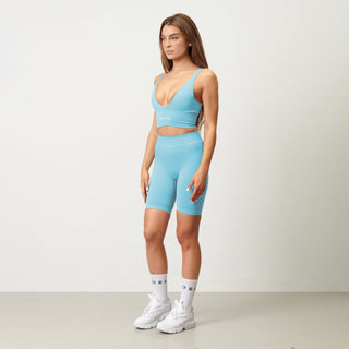 Disora Disora Seamless High Waisted Cycling Shorts - Azure Blue