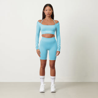 Disora Disora Seamless High Waisted Cycling Shorts - Azure Blue