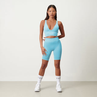 Disora Disora Seamless High Waisted Cycling Shorts - Azure Blue