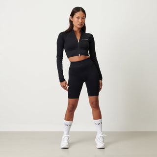 Disora Disora Seamless High Waisted Cycling Shorts - Midnight Black
