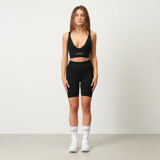 Disora Disora Seamless High Waisted Cycling Shorts - Midnight Black