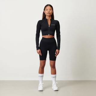 Disora Disora Seamless High Waisted Cycling Shorts - Midnight Black