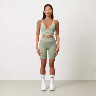 Disora Disora Seamless High Waisted Cycling Shorts - Pistachio Green