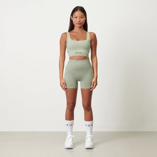 Disora Disora Seamless Ruched Micro Shorts - Pistachio Green