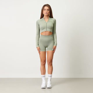 Disora Disora Seamless Ruched Micro Shorts - Pistachio Green