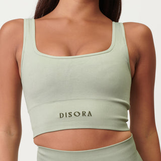 Disora Disora Square Neck Sports Bra - Pistachio Green