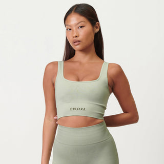 Disora Disora Square Neck Sports Bra - Pistachio Green