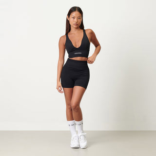 Disora Disora V-Neck Sports Bra - Midnight Black