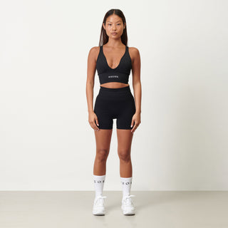 Disora Disora V-Neck Sports Bra - Midnight Black