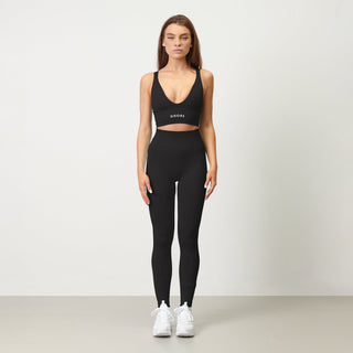 Disora Disora V-Neck Sports Bra - Midnight Black