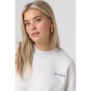 Disora Disora Embroidered Ash Grey Sweater