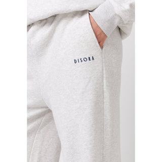 Disora Disora Embroidered Ash Grey Sweatpants