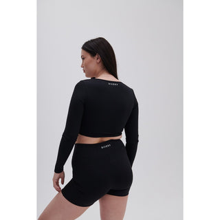 Disora DISORA PEPPER BLACK WRAP WAIST SHORTS