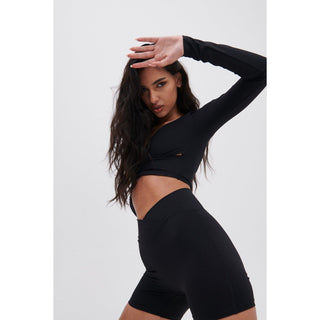 Disora DISORA PEPPER BLACK WRAP WAIST SHORTS