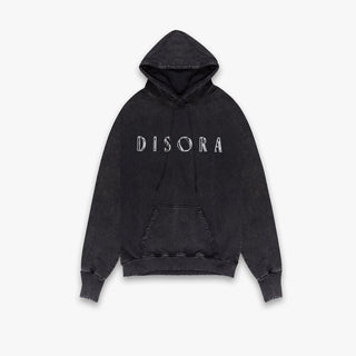 Disora Disora Memory Logo Print Hoodie - Washed Black